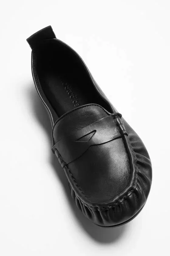 Penny-Slot Leather Loafers