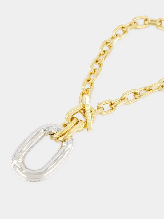 Rabanne Chunky-Chain Oval Detail Necklace