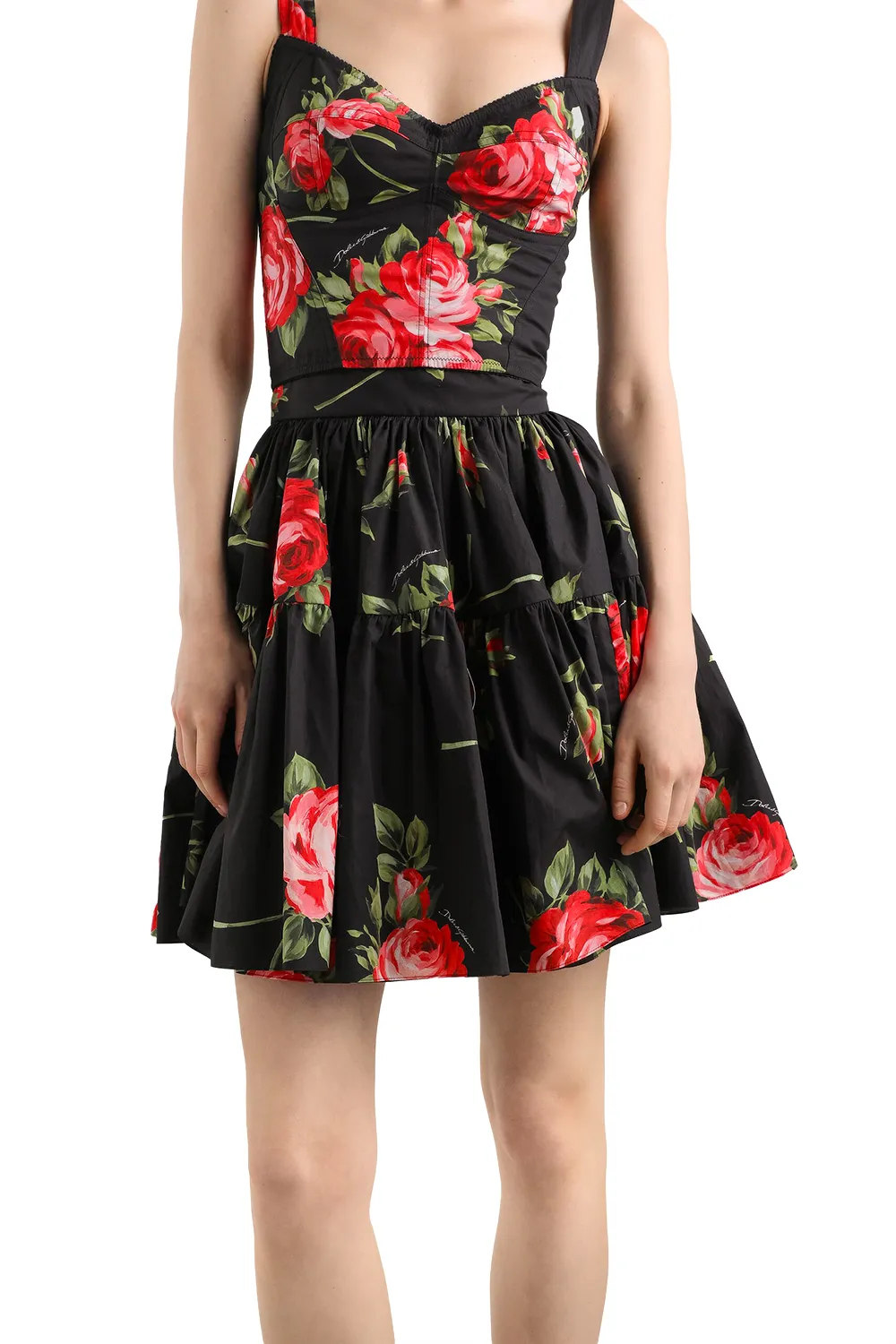 Tiered Floral Mini Skirt