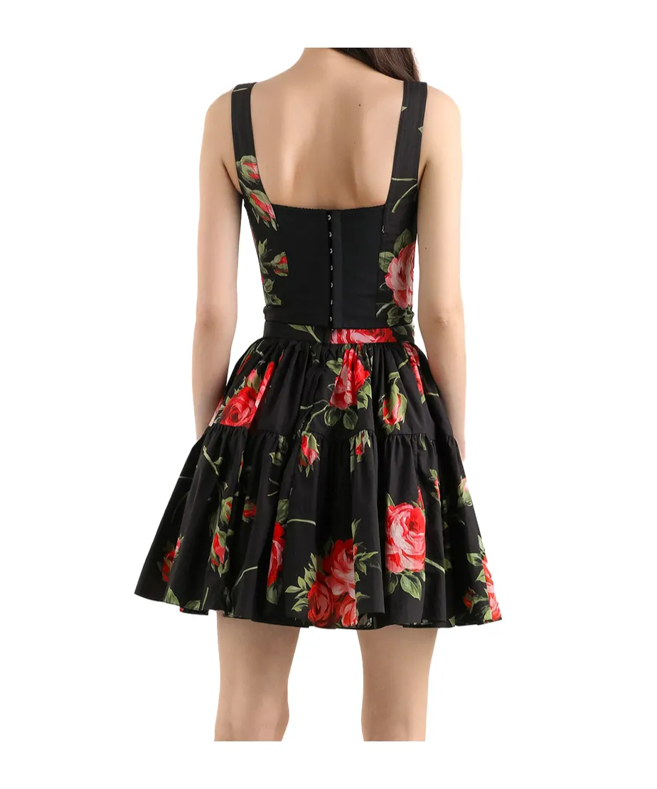 Tiered Floral Mini Skirt