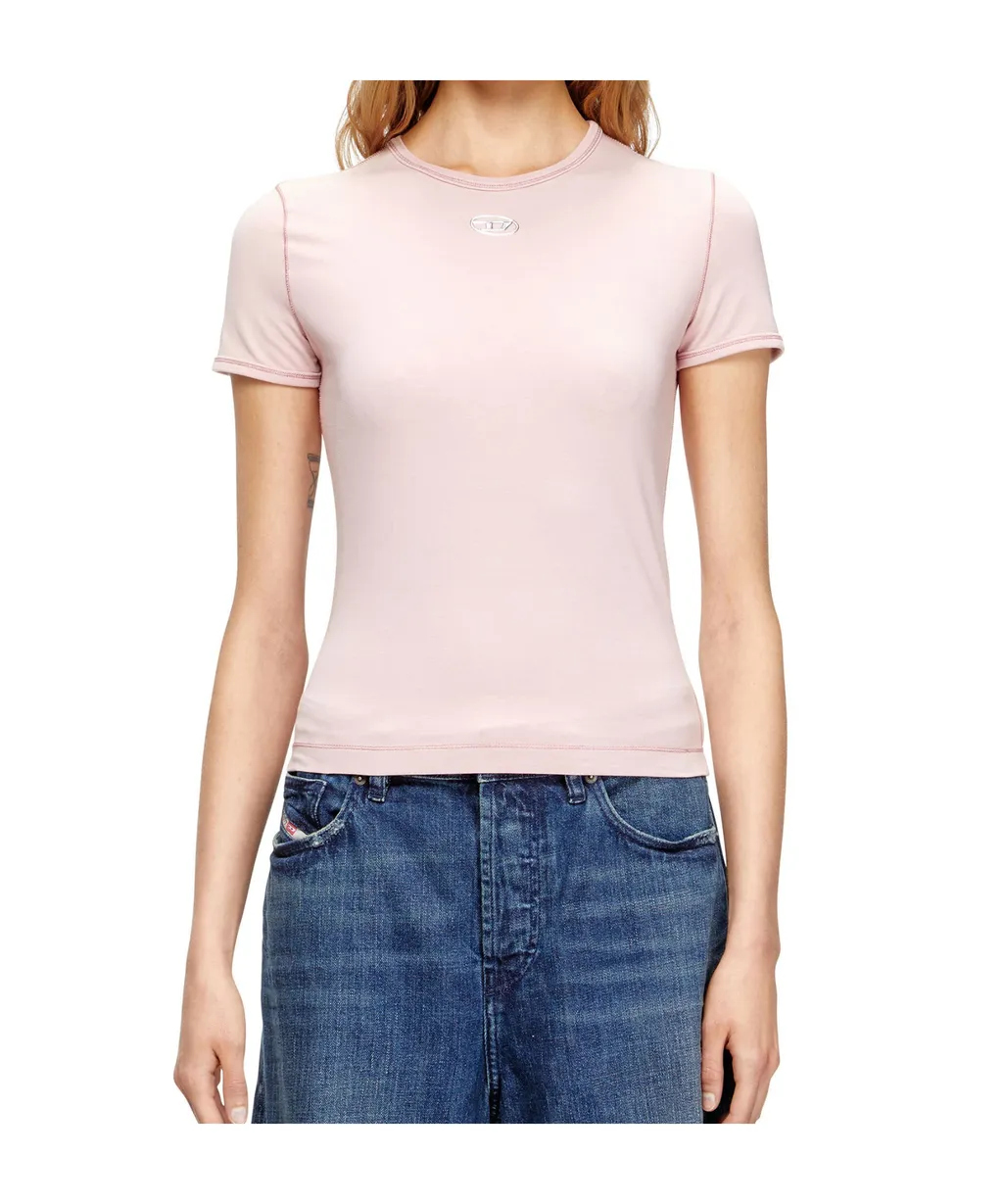 Diesel T-Uncutieslong-Od Metallic Oval D T-Shirt