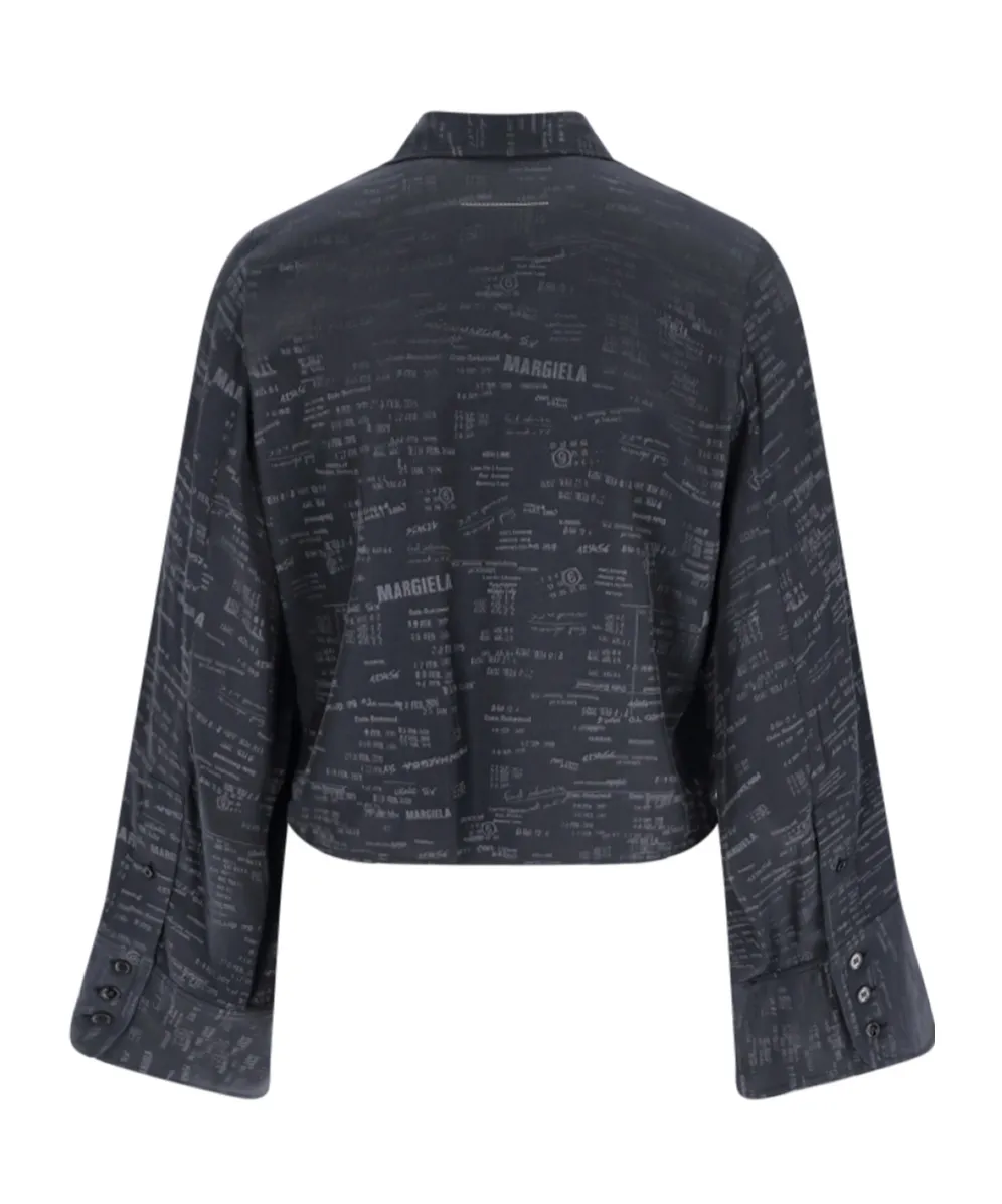 Mm6 Maison Margiela Jacquard Convertible Shirt