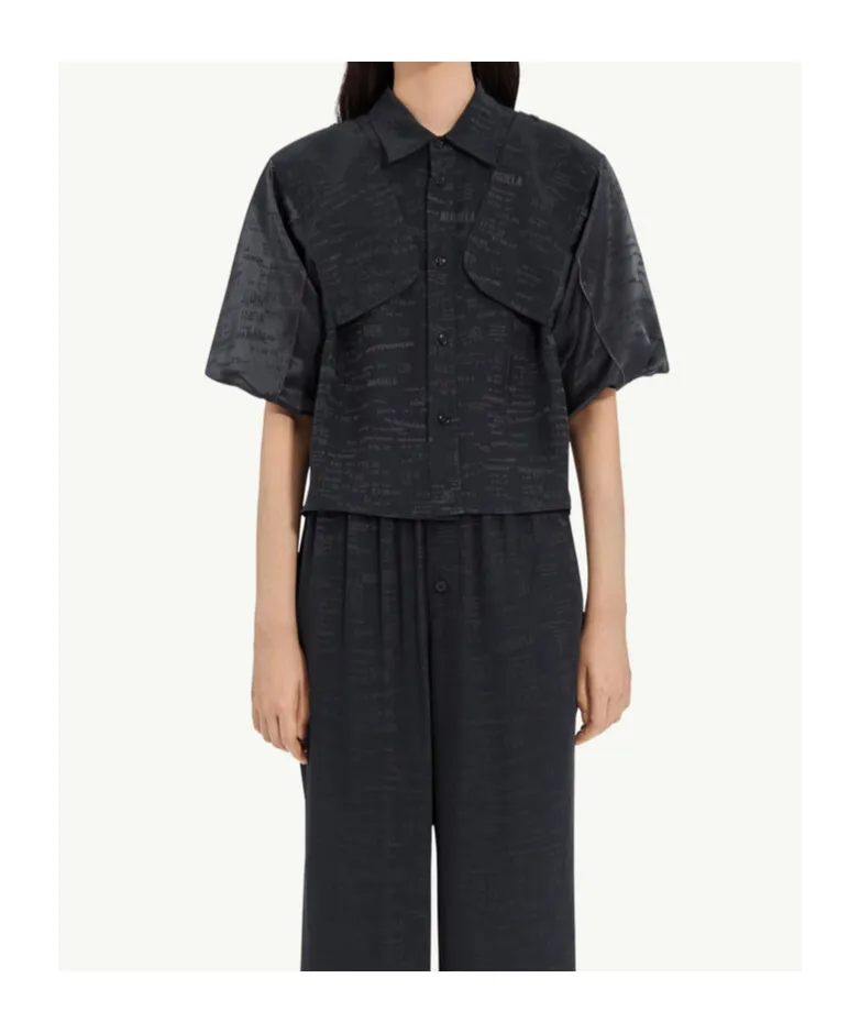 Mm6 Maison Margiela Jacquard Convertible Shirt