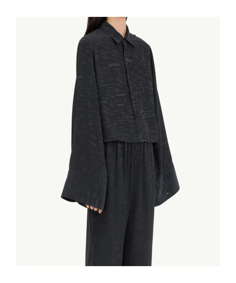 Mm6 Maison Margiela Jacquard Convertible Shirt