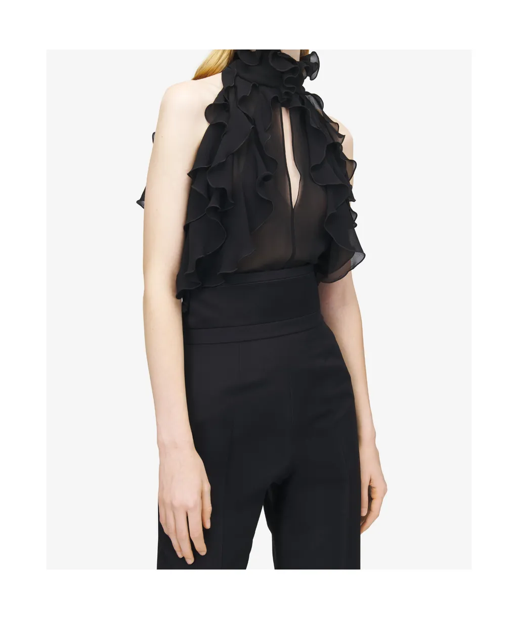 Alexander Mcqueen Ruffled Sleeveless Top