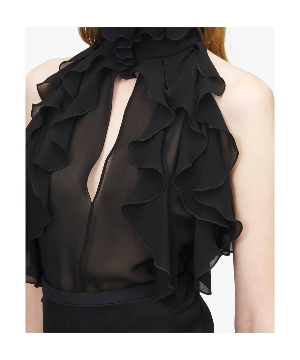 Alexander Mcqueen Ruffled Sleeveless Top