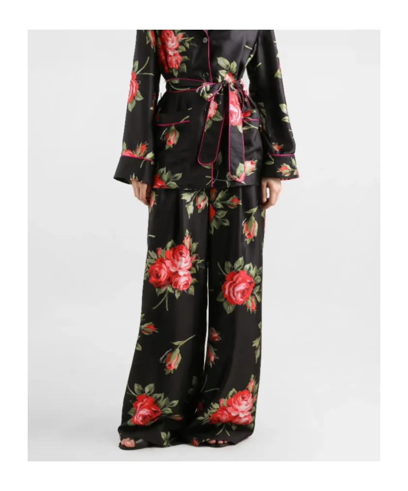 Dolce & Gabbana Floral Wide-Leg Pants