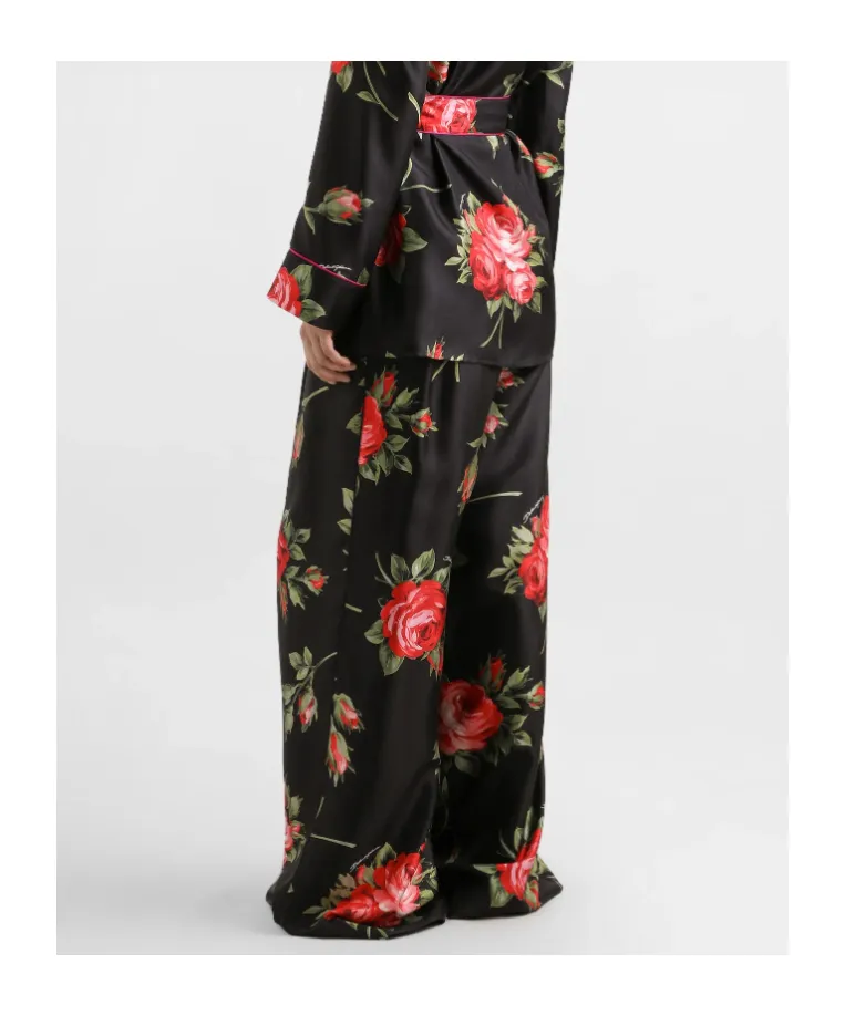 Dolce & Gabbana Floral Wide-Leg Pants