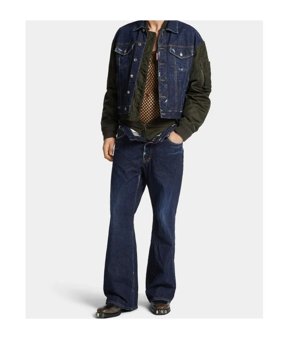 Distressed Detail Casual Jacket