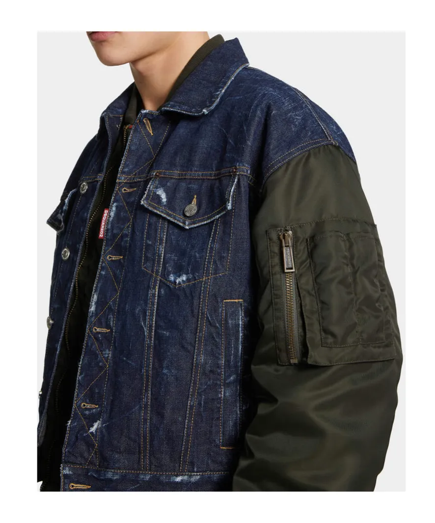 Distressed Detail Casual Jacket