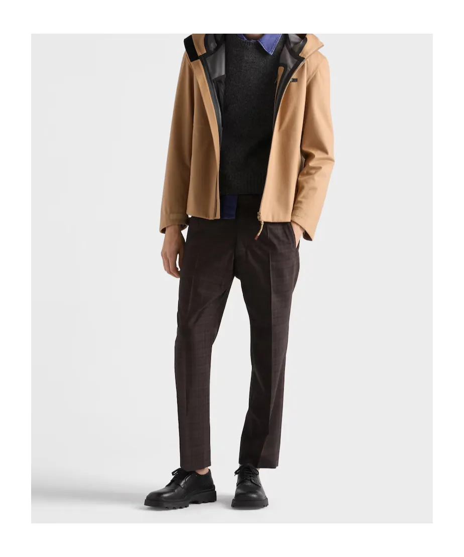 Prada Pleated Checked Trousers