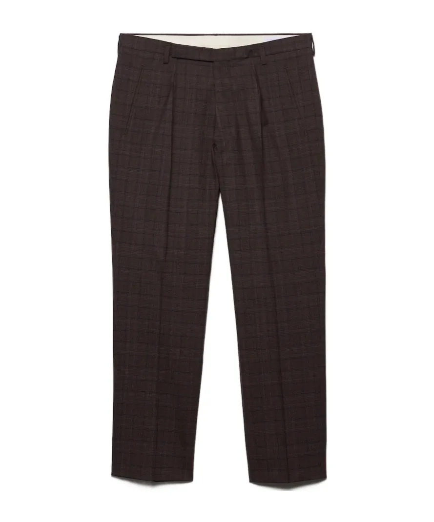 Prada Pleated Checked Trousers