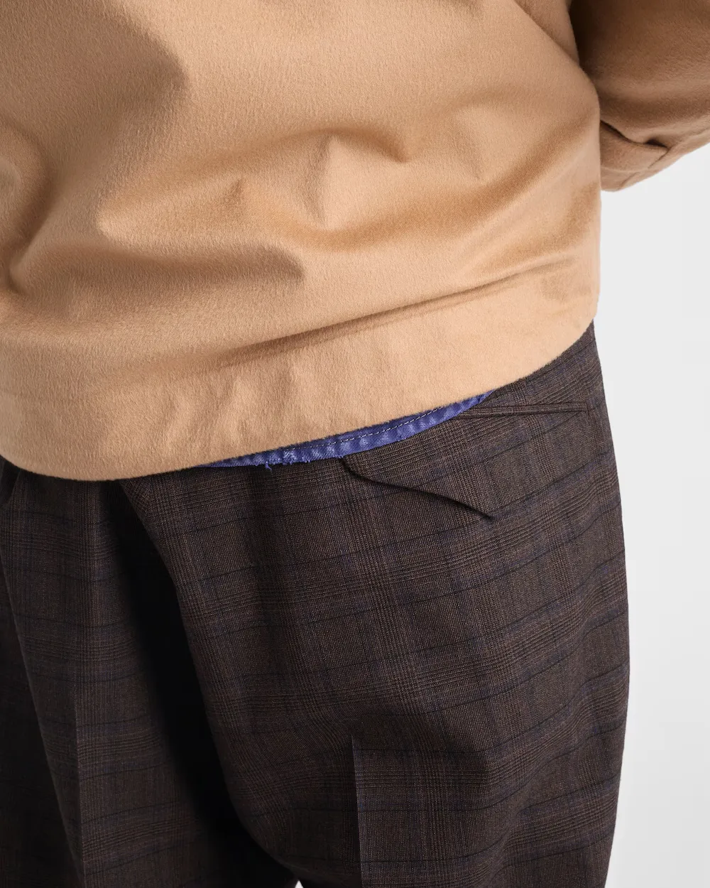 Prada Pleated Checked Trousers