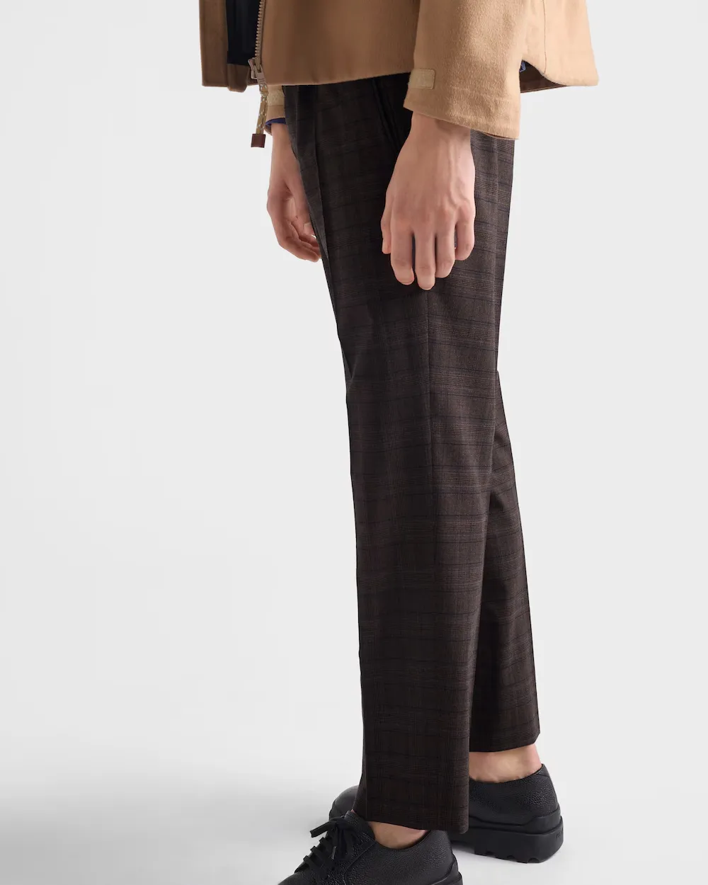 Prada Pleated Checked Trousers