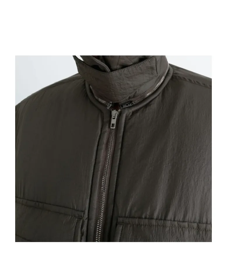 Flap-Pocket Zip-Fastening Jacket