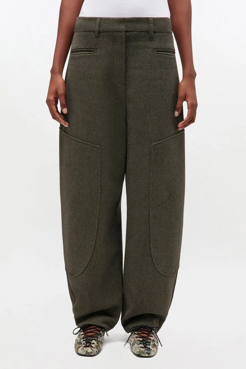Ganni Mouline Curved Trousers