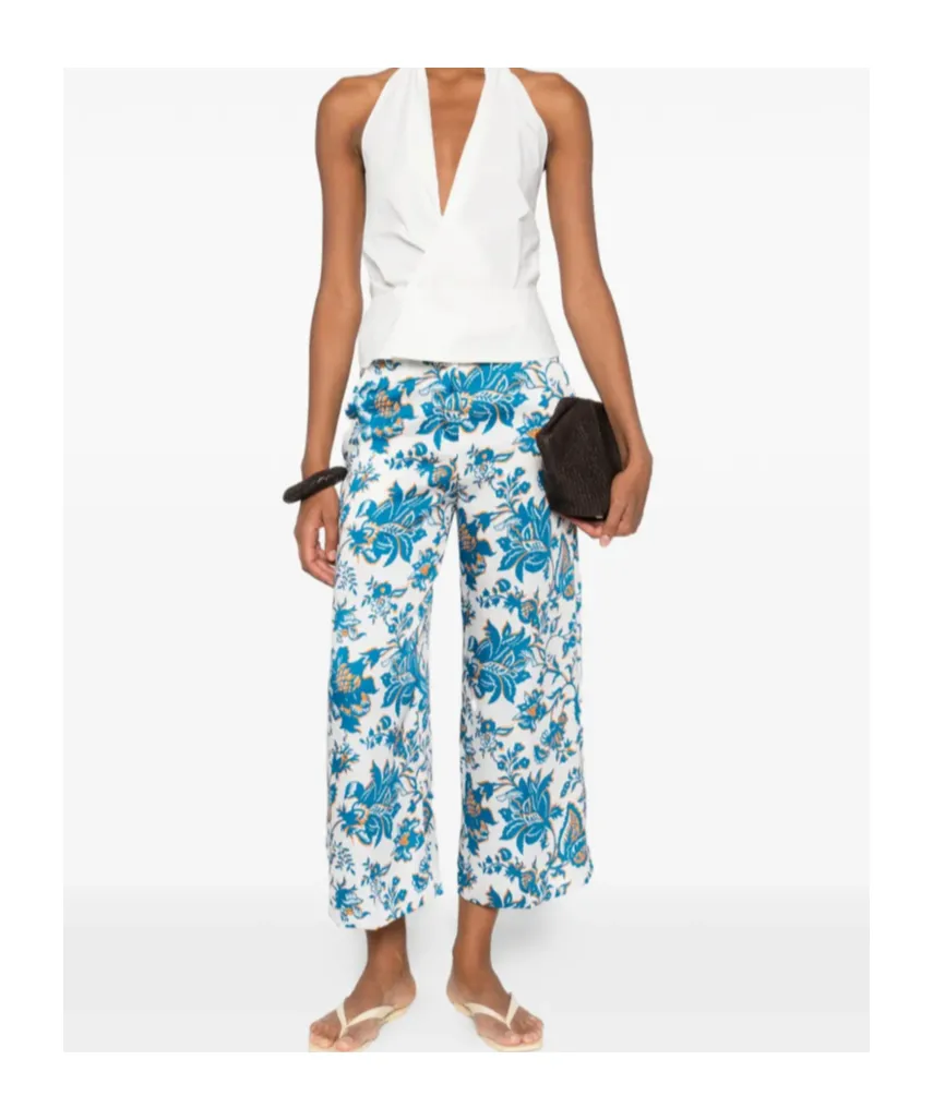 Etro Cropped Floral Trousers