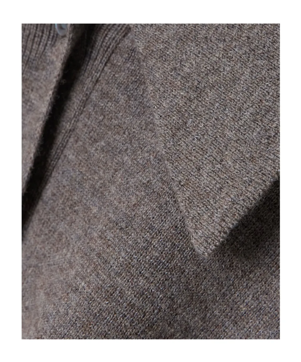 Puffed-Sleeve Knitted Top