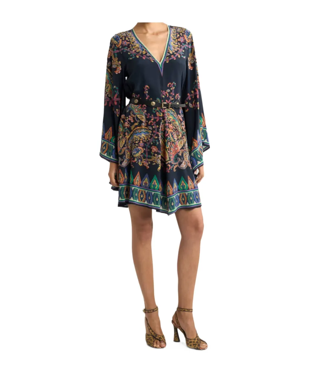 Etro Paisley-Printed Long-Sleeved Dress
