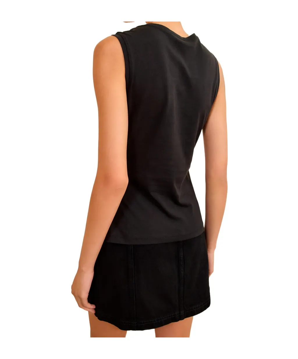 Clio Ruched Ruffle Top
