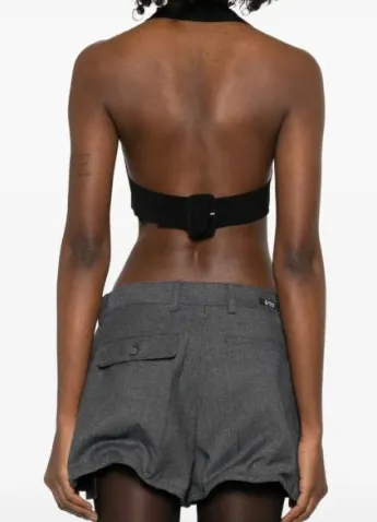 Short-Sleeved Halter Top