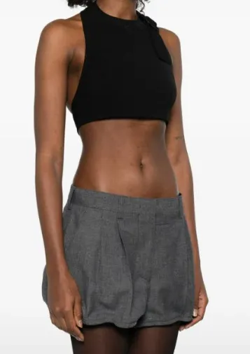 Short-Sleeved Halter Top
