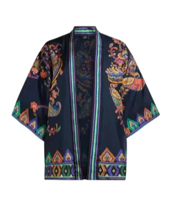 Etro Pattern-Printed Open-Front Jacket