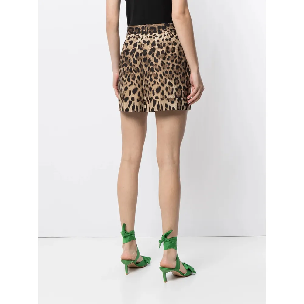 Dolce & Gabbana Leopard Printed Poplin Shorts