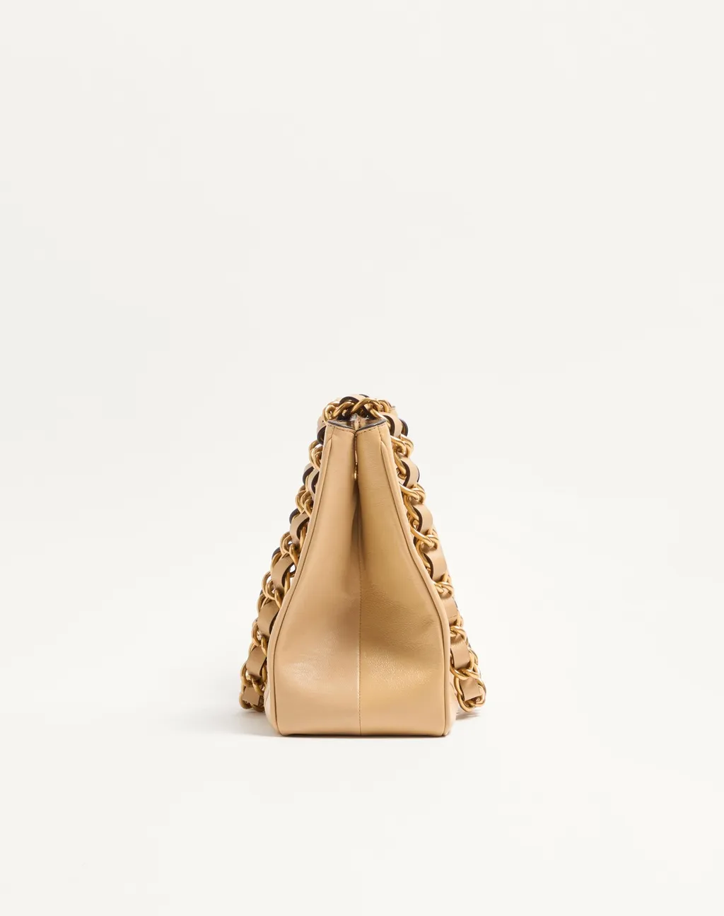 Valentino Garavani Laseine Small Shopping Bag In Chevron-Patterned Nappa Leather
