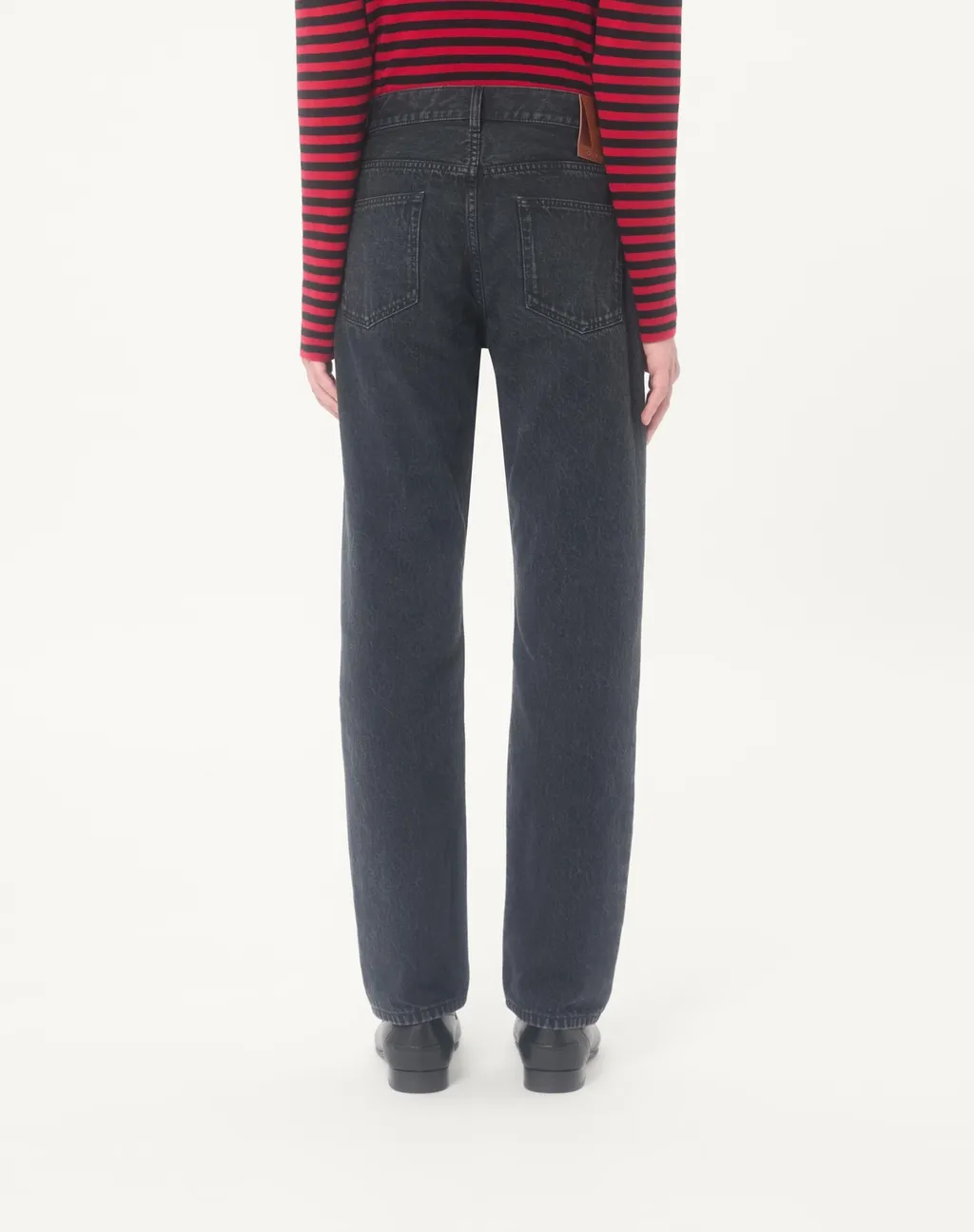 Valentino Logo Patch Regular Fit Jeans