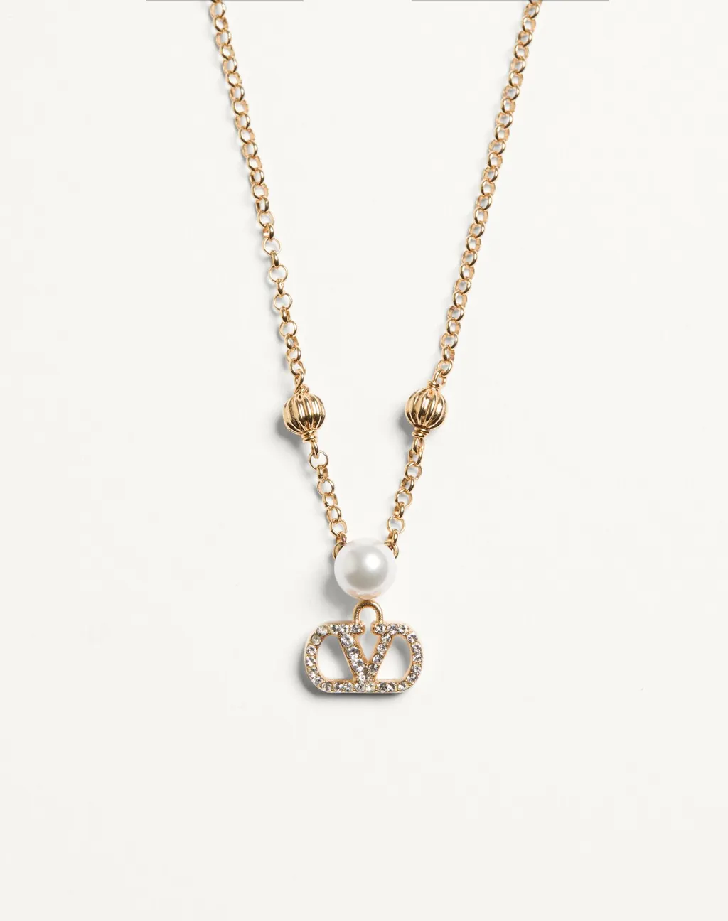 Valentino	Vlogo Signature Embellished Necklace