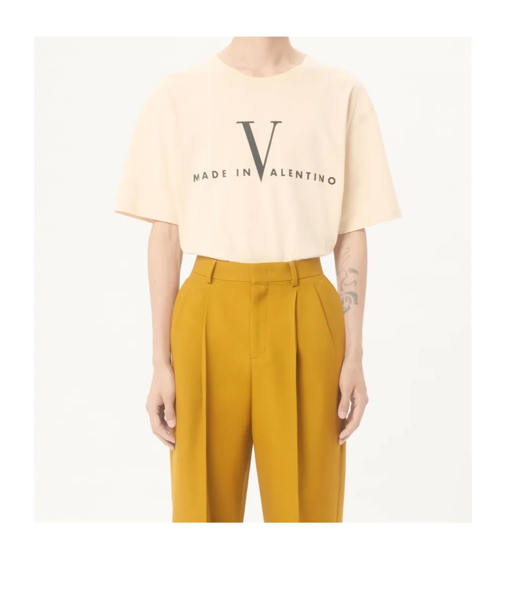 Valentino Logo Printed Crewneck T-Shirt