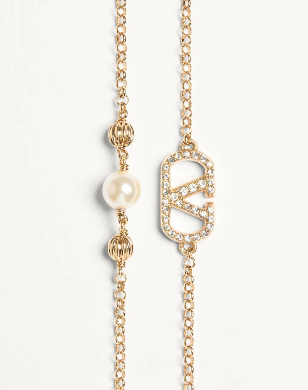 Vlogo Signature Bracelet In Metal, Pearls And Swarovski® Crystals