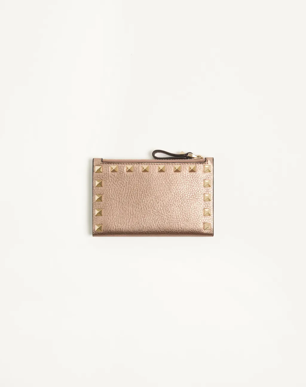 Valentino Garavani Rockstud Zip Detailed Wallet