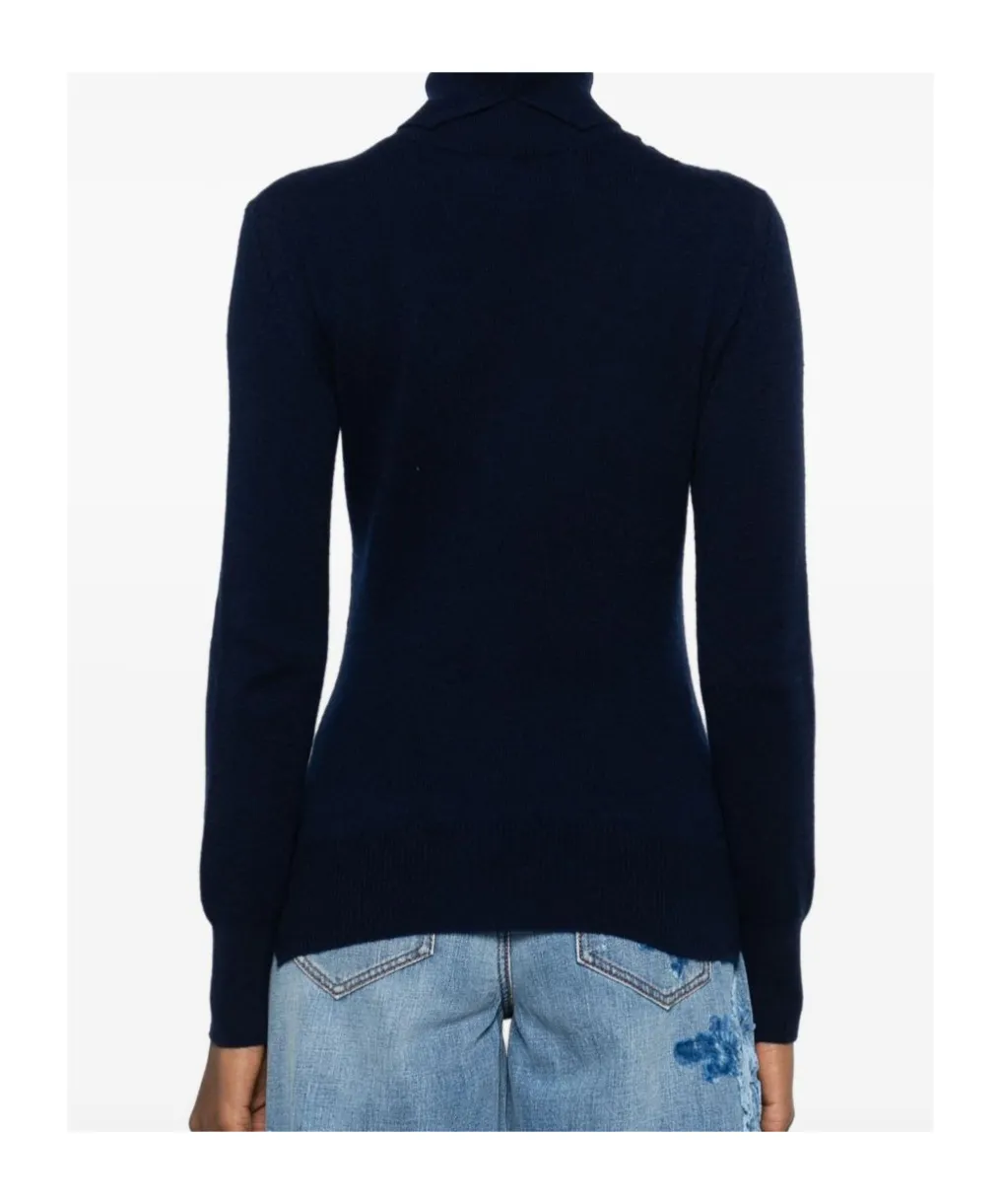 Ermanno Scervino Floral-Lace High-Neck Jumper