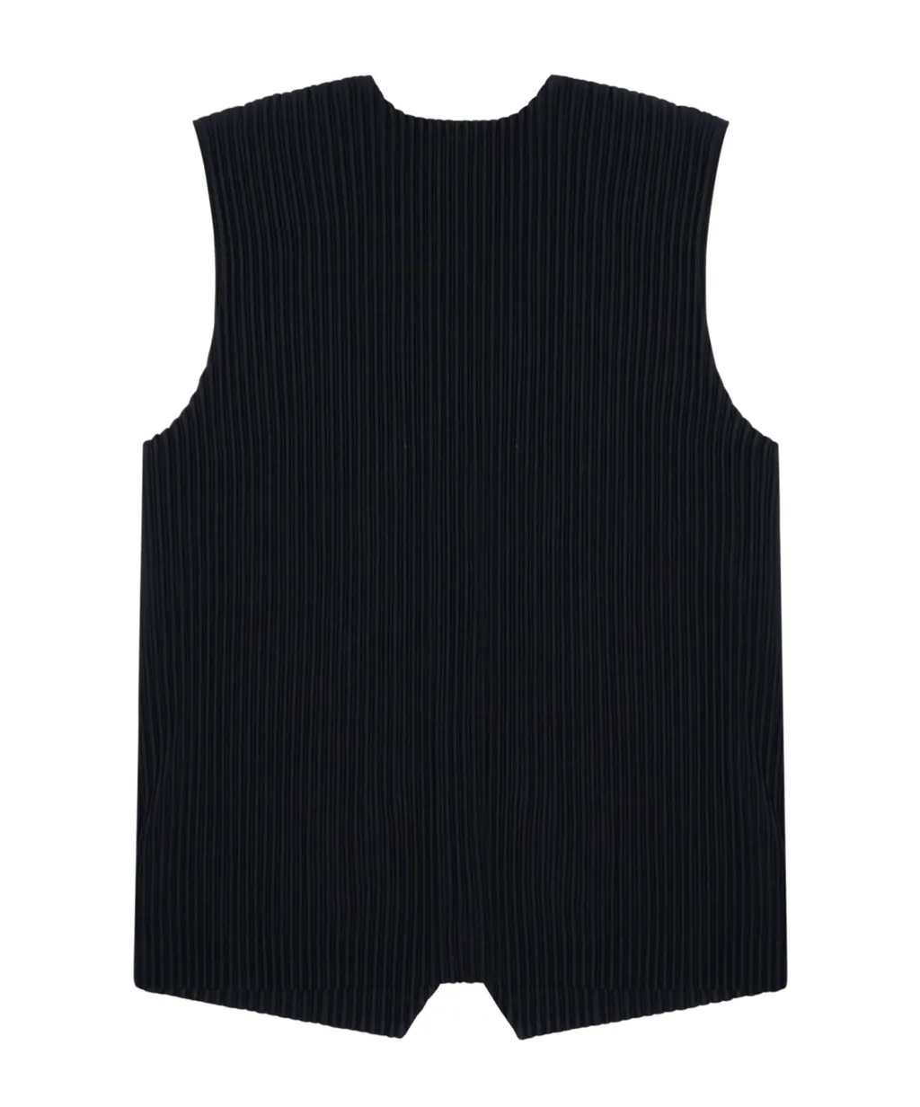 Homme Pliss Issey Miyake Pleated V-Neck Vest