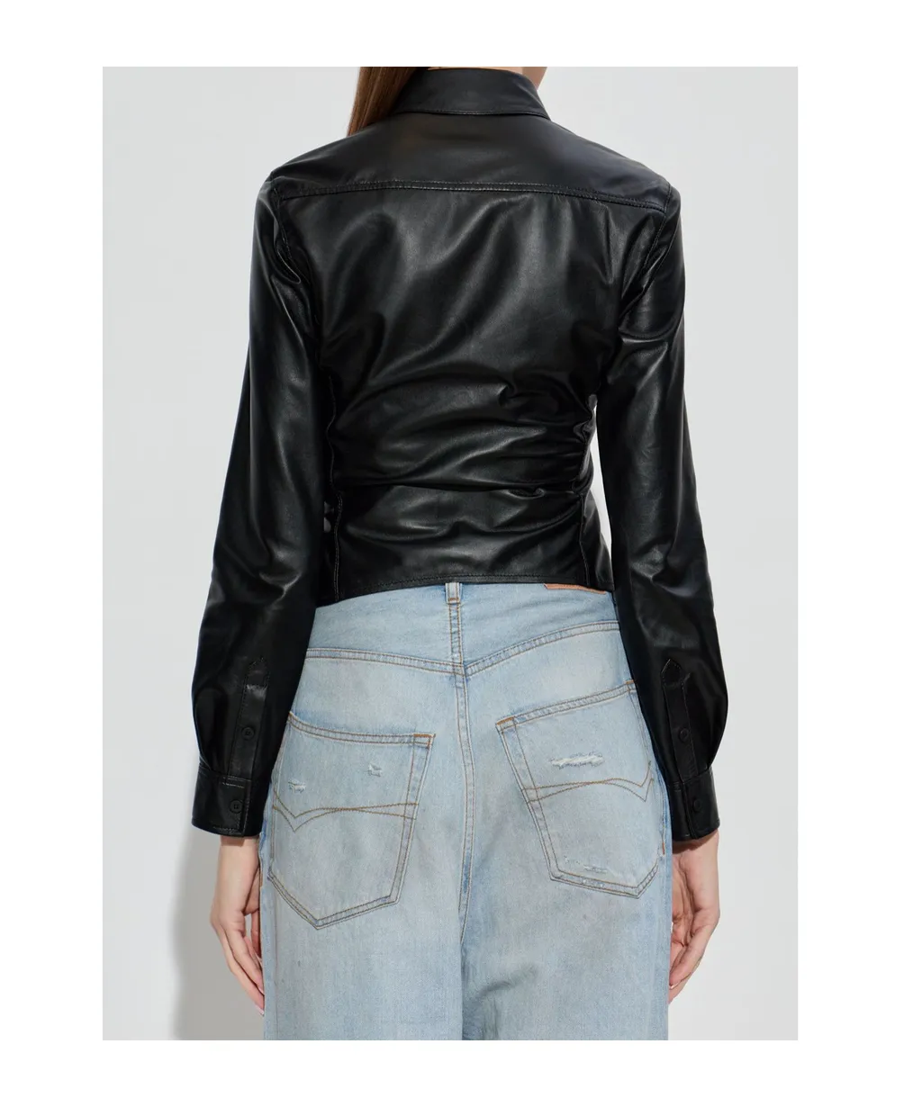 Runched Long-Sleeve Shirt