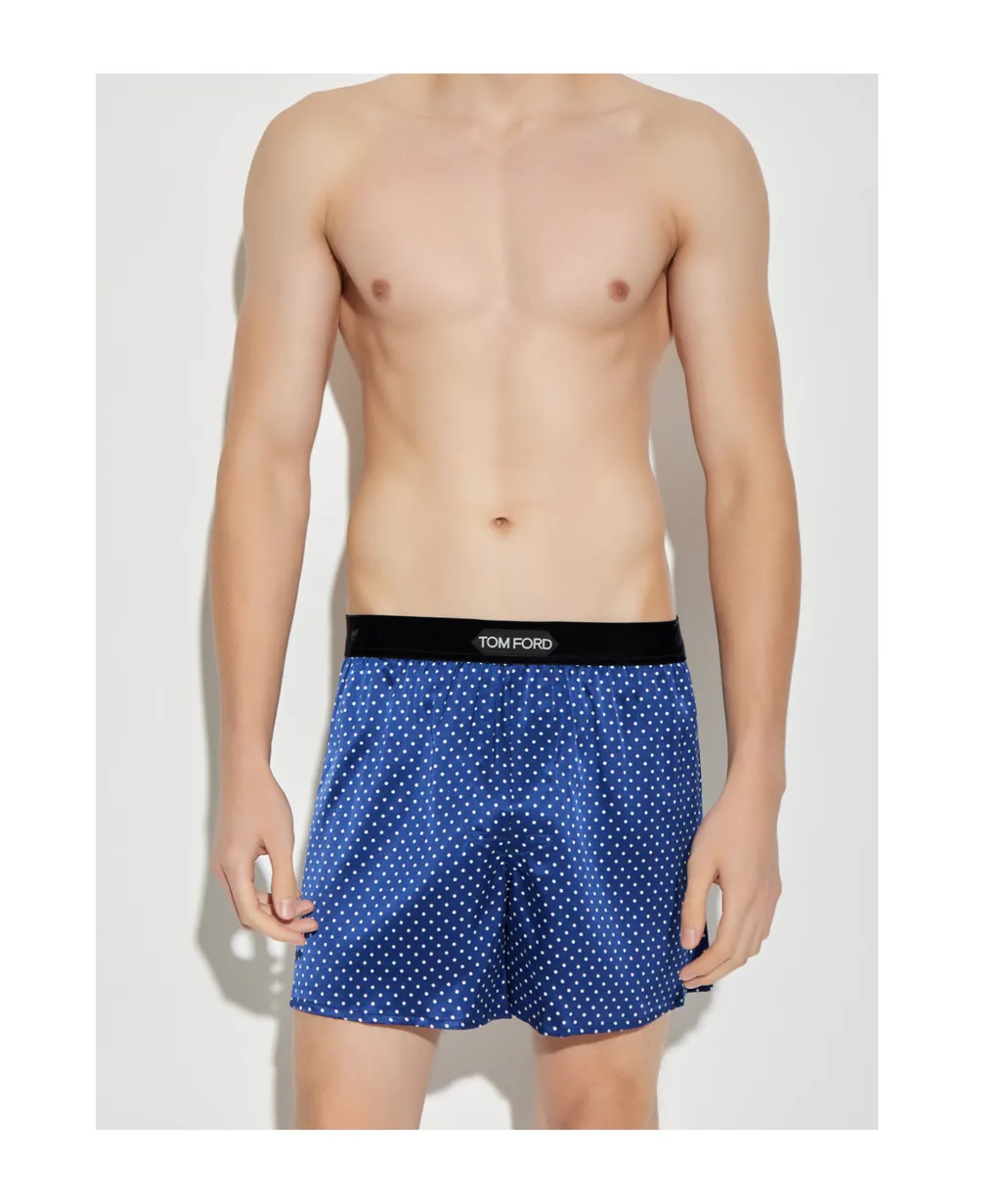 Polka-Dot Pattern Silk Boxers