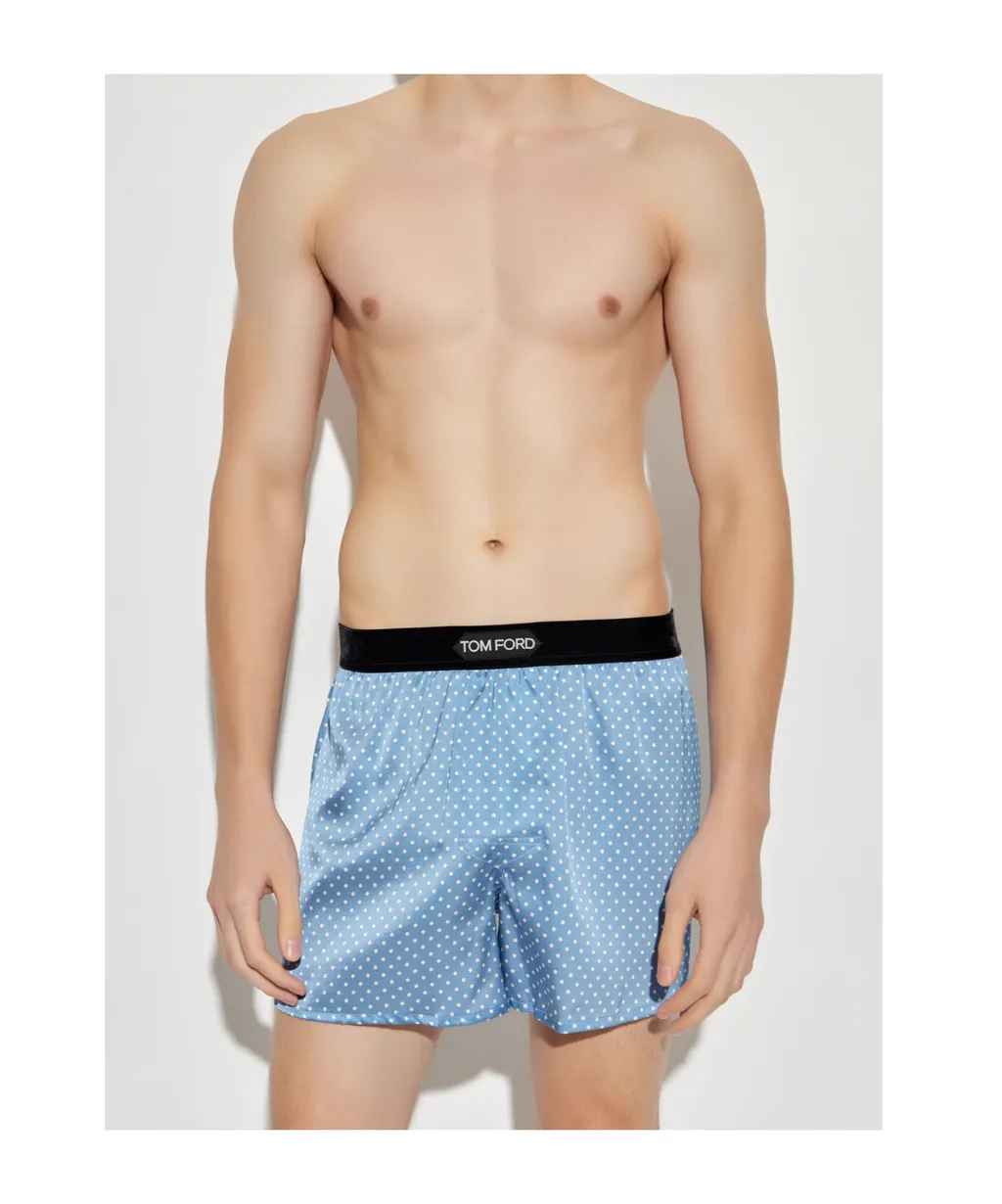 Polka-Dot Pattern Silk Boxers