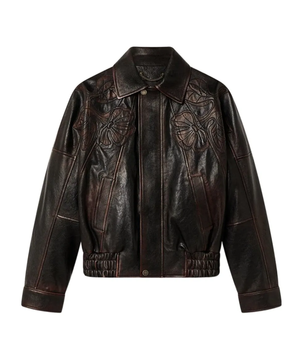 Golden Goose Deluxe Brand Leather Bomber Jacket