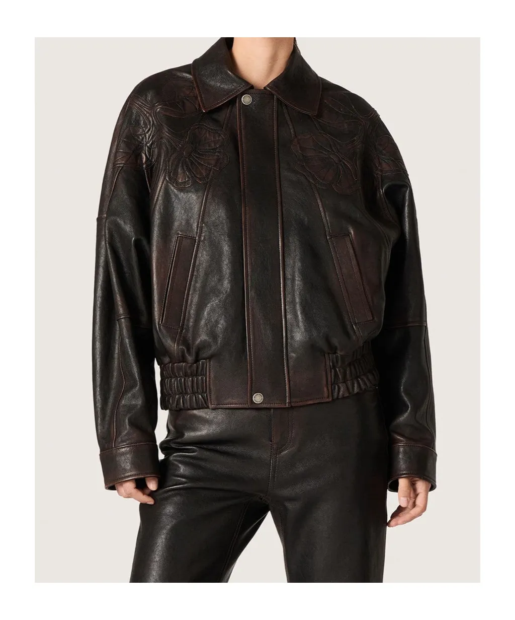 Golden Goose Deluxe Brand Leather Bomber Jacket