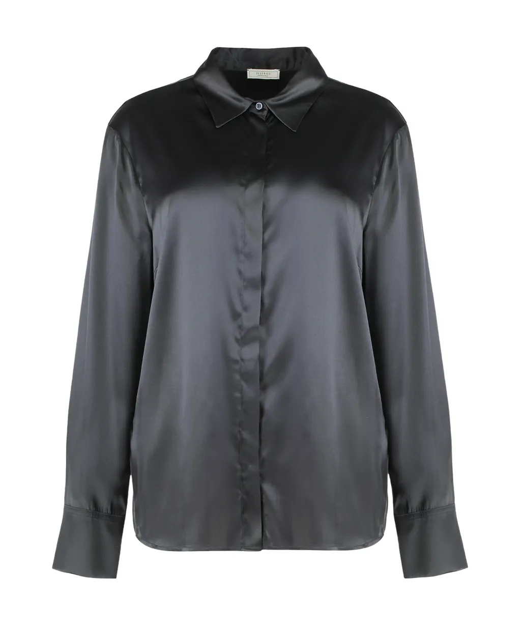 Peserico Glossy Long-Sleeve Shirt