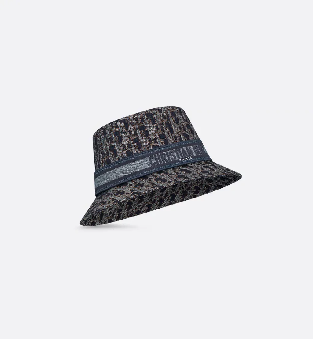 Dior Oblique Denim D-Bobby Small-Brim Bucket Hat