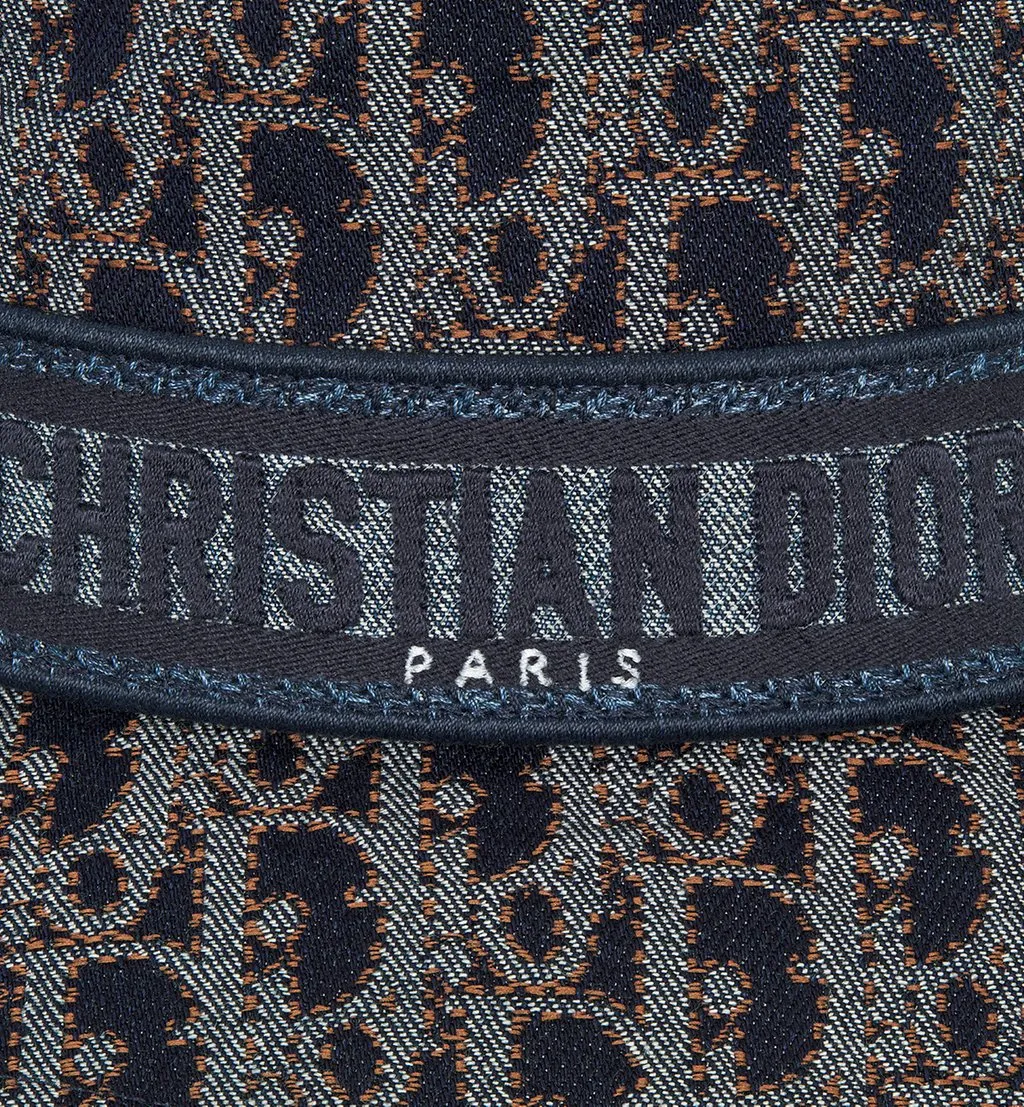 Dior Oblique Denim D-Bobby Small-Brim Bucket Hat