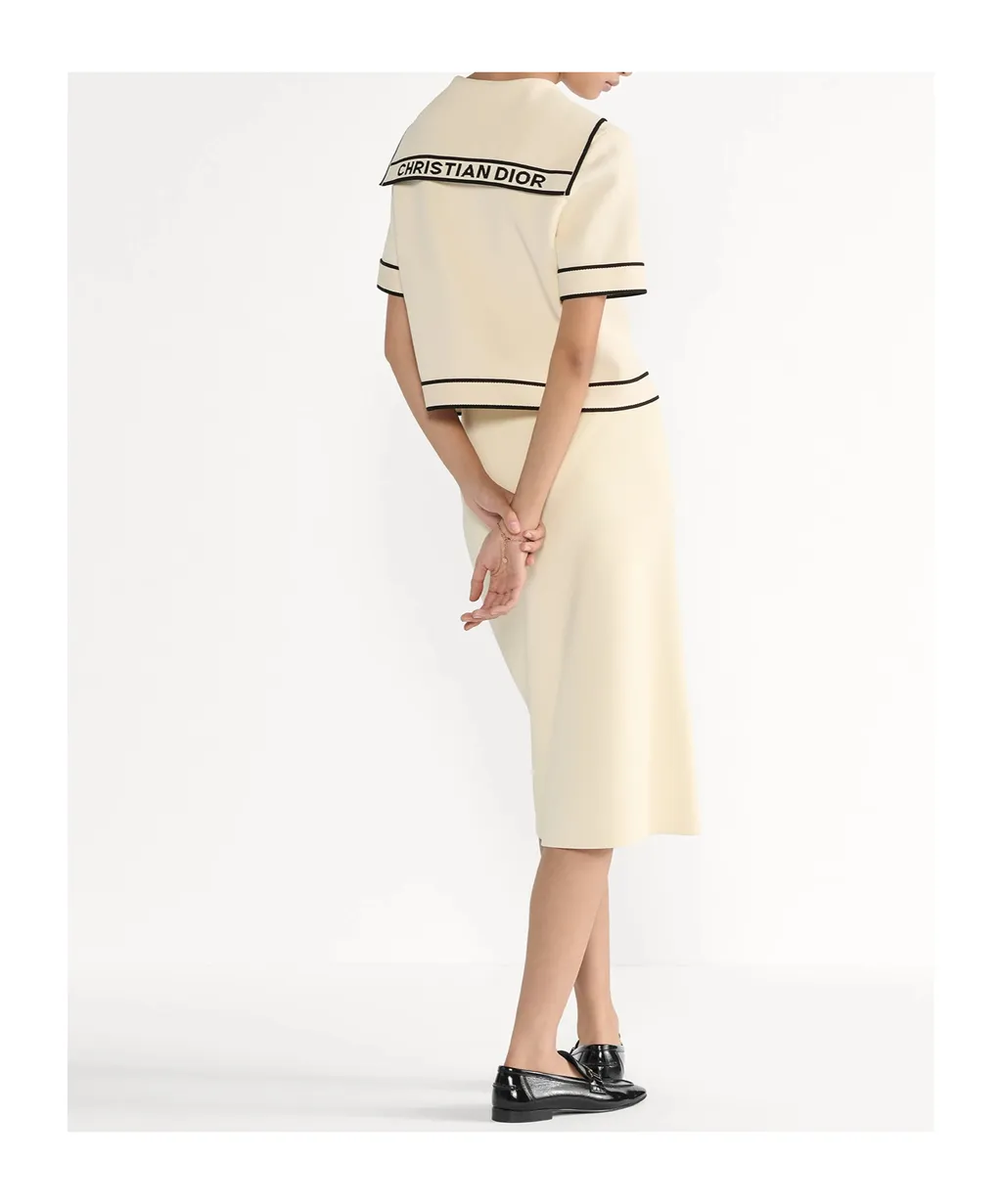 Short-Sleeved Jacket With Sailor Collar