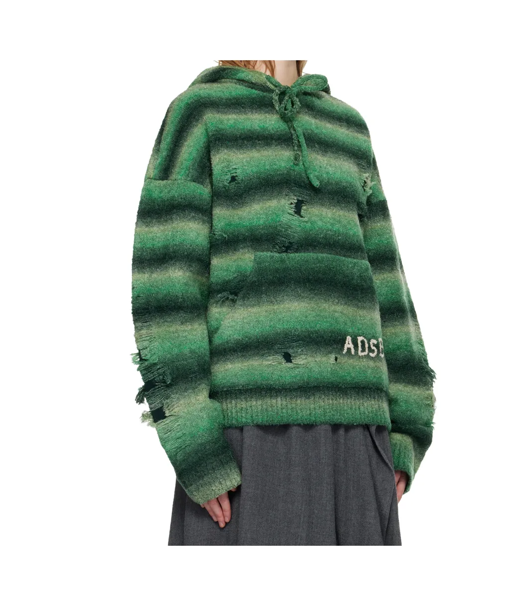 Gradient Distressed Hoodie