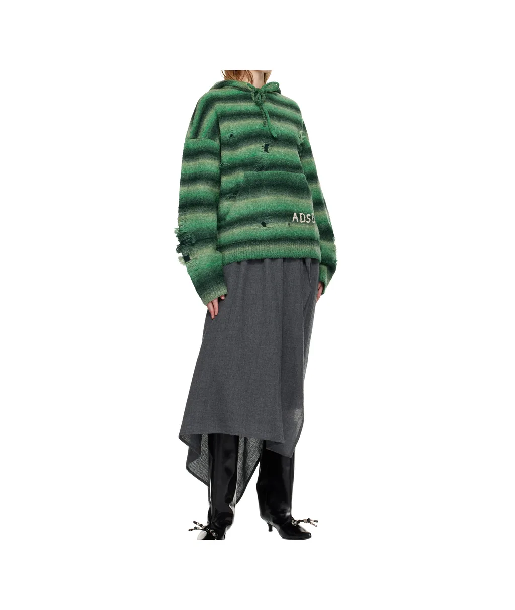 Gradient Distressed Hoodie