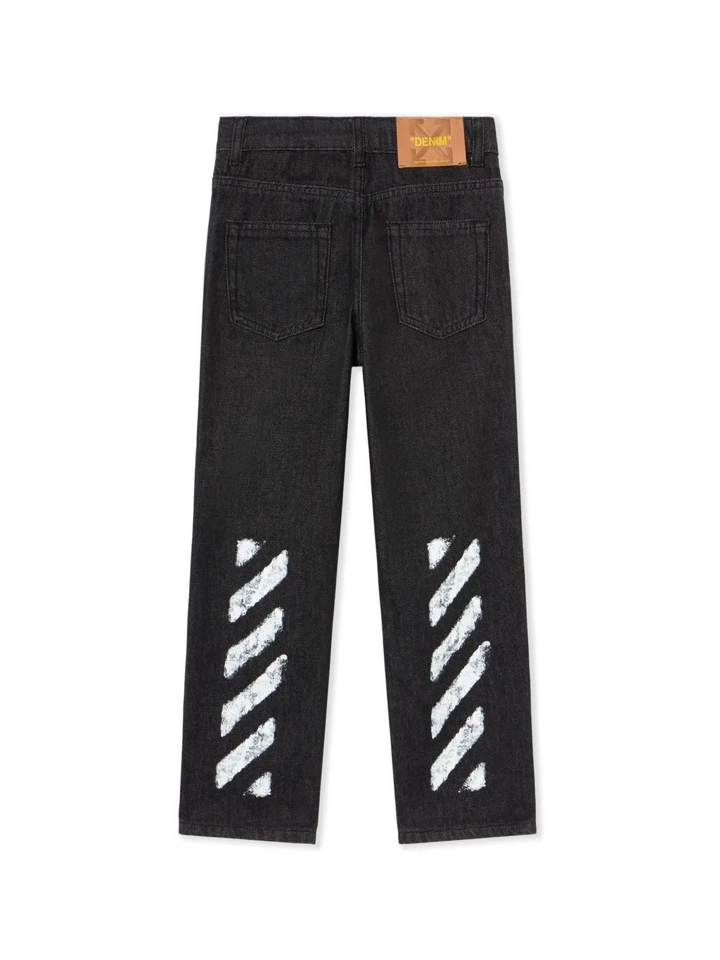 Off-White Kids Diagonal Sponge Logo Jeans