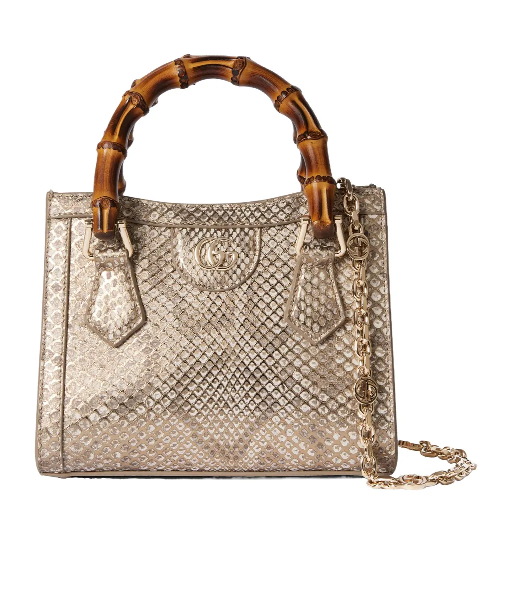 Gucci Diana Python Small Tote Bag