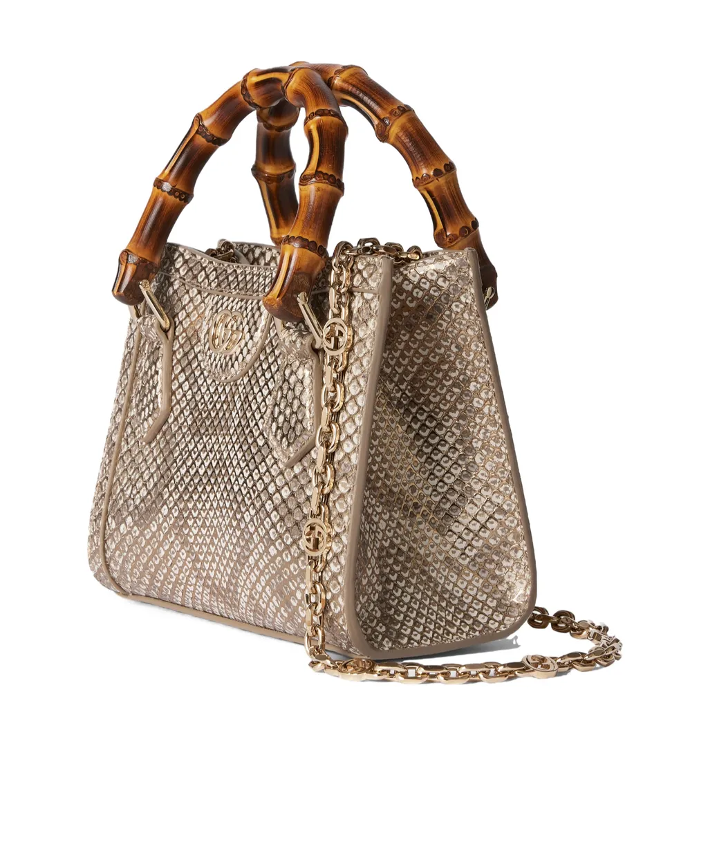 Gucci Diana Python Small Tote Bag